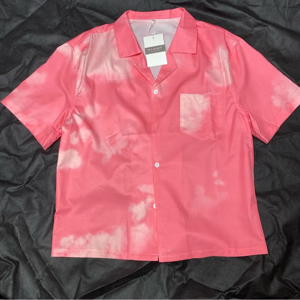 Tye dye boxy button down